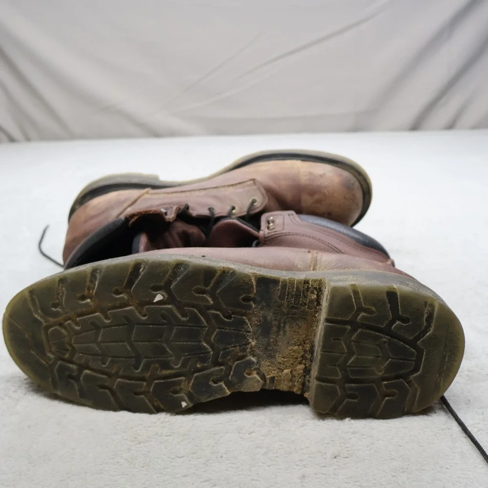 Red Wing Mens 13 Work Boots Brown Leather Steel Toe Safety Waterproof USA Made - Picture 5 of 16
